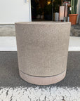 Cylinder Speckle Planter in Earthy Colour with Saucer シリンダー スペックルプランター ソーサー付