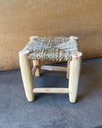 Moroccan Hand-Woven Wood Stool Mini モロッカンハンドウーブンスツール