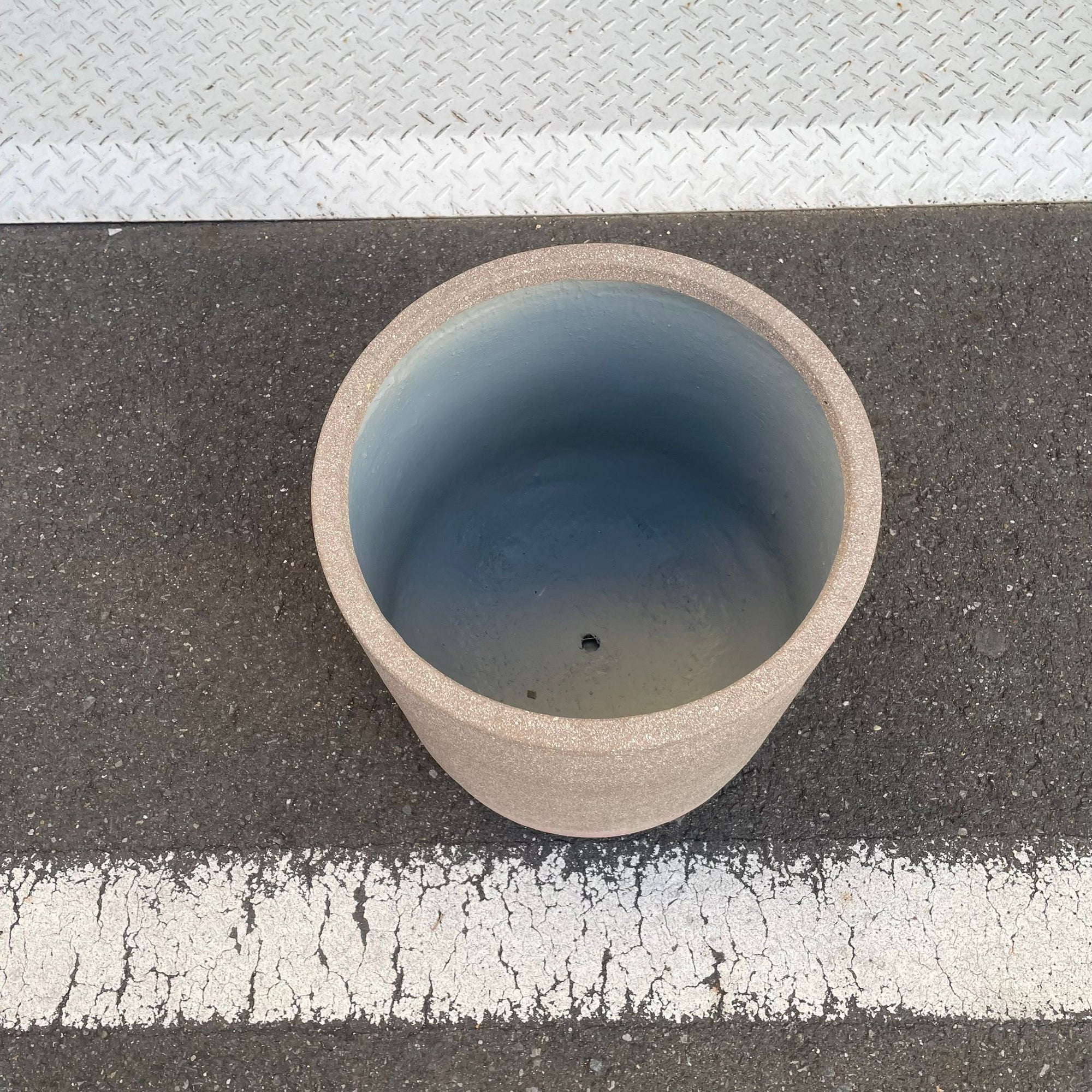 Cylinder Speckle Planter in Earthy Colour with Saucer  シリンダー スペックルプランター ソーサー付