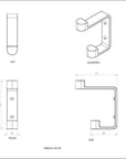 Ribbon Hook brass by Henry Wilson リボンフック